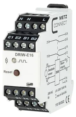 Produktbild von METZ CONNECT DRIW-E16 - Schwarz - Weiß - 250 V - 8 A - 22,5 x 60 x 61,3 mm