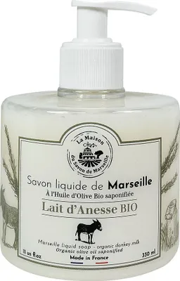 Produktbild von Flüssige Marseille-Seife 330 ml - Eselsmilch