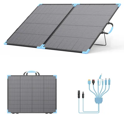 Obrázok produktu pre Solárny panel, skladací - 220 W, rozmer 136,7 x 88 x 1,6 cm - Prenosná solárna nabíjačka