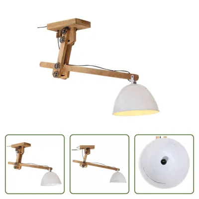 Zdjęcie produktu dla The Living Store Lampa sufitowa 25 W biała 105x30x65-108 cm E27