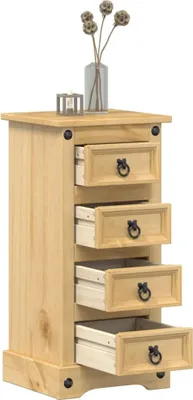 Obrázek produktu pro vidaXL Noční stolek  35x32,5x74 cm z masivního borovicového dřeva