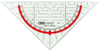 Zdjęcie produktu dla Möbius+Ruppert 723170040, Półkole, Czerwony, Przezroczysty, Polistyren, 140 mm, 1 szt.