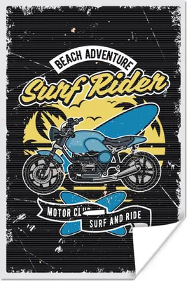 Produktbild von MuchoWow® Poster Jahrgang - Motorrad - Design 20x30 cm - Papierdruck