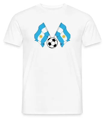 Produktbild von Spreadshirt Argentinien Flaggen | Argentinien Fußball Männer T-Shirt, XXL, Weiß