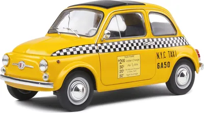 Immagine prodotto di Fiat 500 Taxi New York NYC 1965 giallo modellino di auto 1:18 Solido
