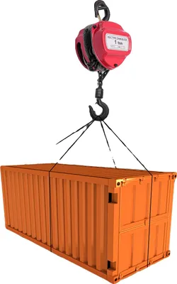 Productafbeelding van Handtakel, draagvermogen 1 ton, constructie van gelegeerd staal, kettingdiameter 6 mm, hefhoogte 4 meter, totale kettinglengte 4 meter