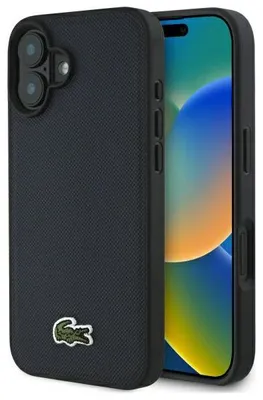 Obrázek produktu pro Pouzdro Lacoste Iconic Petit Pique MagSafe pro iPhone 16 v tmavě modré barvě