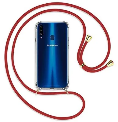 Zdjęcie produktu dla Etui na telefon samsung galaxy A20S przezroczyste z łańcuszkiem