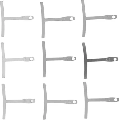 Image de bizofft Jauges de cordes, Metal Guitar Radius Gauge f��r Bass f��r chevalet touche sillet f��r Guitare