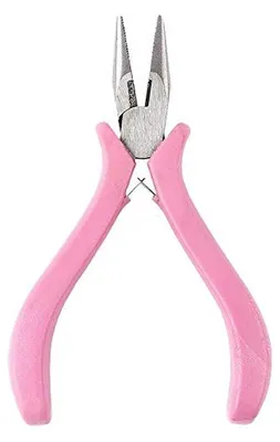 Productafbeelding van Mini platte tang - Punt tang - Sieraden maken - Speciaal gecoate handgrepen - 125 cm - Zilver
