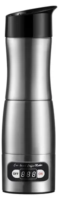 Obrázek produktu pro Přenosná kávovar - auto kávovar 12/24V - nerezová ocel - 150 ml