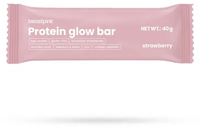 Produktbild von GymBeam - ProteinlowBar - BeastPink, 40 g, Erdbeere