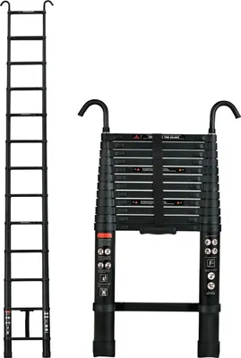 Obrázek produktu pro Teleskopický žebřík, nosnost 150 kg, nastavitelná výška, 38 m