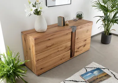 Produktbild von MASSIVMOEBEL24 Sideboard Wildeiche / Zerreiche 160x45x75 natur geölt NEW AMSTERDAM #10
