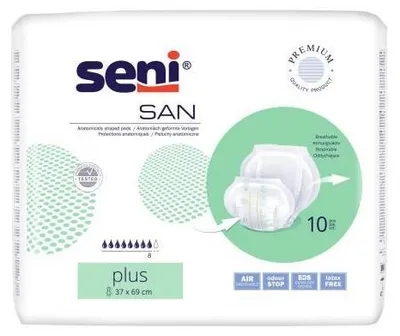 Zdjęcie produktu dla Pieluchy anatomiczne Seni San Plus, 10 sztuk