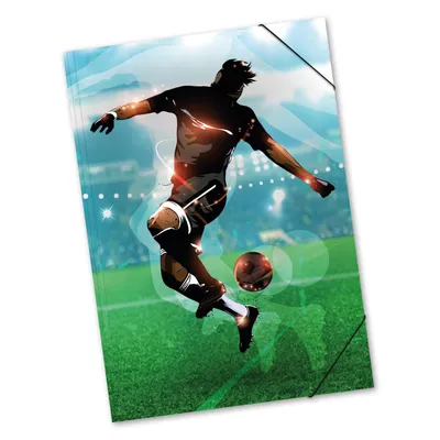 Produktbild von itenga Gummizugmappe Zeichenmappe A2 Motiv Fussball