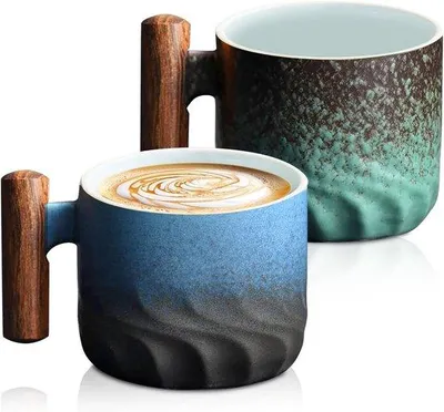 Immagine prodotto di Mini tazze da tè in Vetroceramica, blu, 70 ml, Cappuccino.