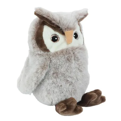 Produktbild von Plüschtier Eule grau, 15 cm, Eulen Uhu Stofftiere Kuscheltiere Vogel Vögel Greifvögel