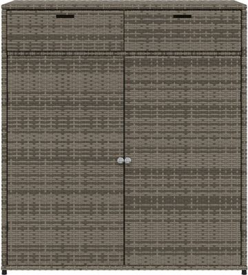 vidaXL Zahradní skříňka šedá 105x55x113 cm poly ratan
