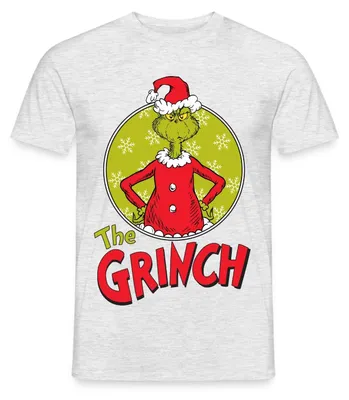 Produktbild von Spreadshirt Der Grinch Logo The Grinch Männer T-Shirt, 3XL, Grau meliert