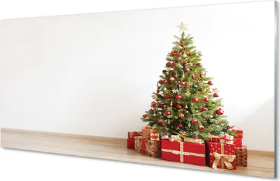 Produktbild von Glasbilder 120x60 Wandkunst Weihnachtsbaumdekoration Geschenke