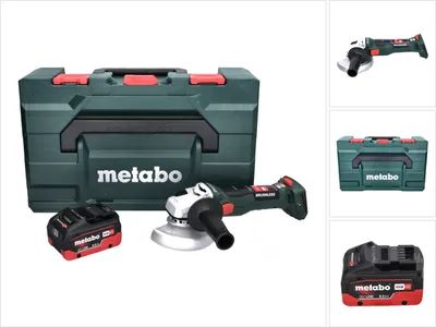 Obrázok produktu pre Metabo W 18 LT BL 11-125 akumulátorová uhlová brúska 18 V 125 mm bez kefiek + 1x akumulátor 8,0 Ah + metaBOX - bez nabíjačky