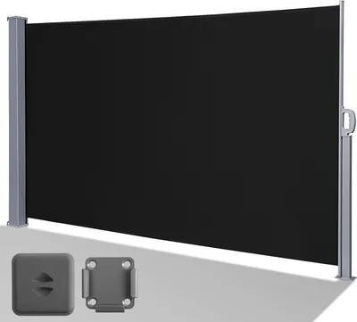 Produktbild von Jopassy Seitenmarkise Ausziehbar Balkon Anthrazit Sonnenschutz Vollkassette Sichtschutz Anthrazit 140*300cm