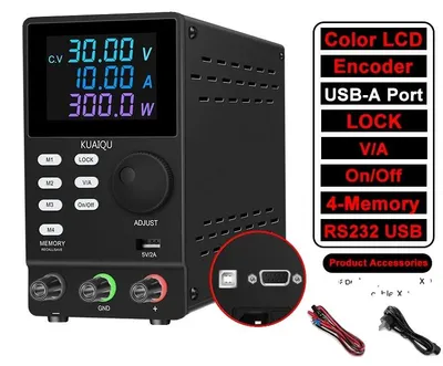 Produktbild von Gleichstromversorgung, einstellbare Ausgangsspannung, USB-Ladefunktion, SPPS3010D-232, AC 220V EU-Stecker-a