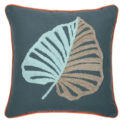 Produktbild von STOF | Zierkissen - Couchkissen - Dekokissen - aus Baumwolle und Polyester - bunt - 40 x 40 cm - Sofakissen - Kissen - Blättermuster
