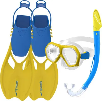 Zdjęcie produktu dla Zestaw do nurkowania Speedo Leisure, żółty, niebieski, rozmiar S-M, żółty, niebieski, rozmiar S-M