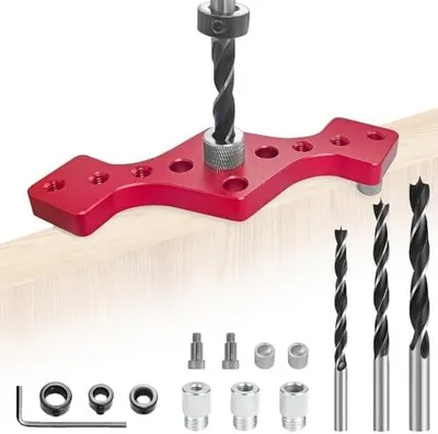 Produktbild von Bohrschablone für Dübel 6/8/10 mm, Taschenloch Jig Kit für die Holzbearbeitung