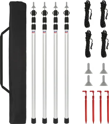 Zdjęcie produktu dla Jiubiaz 4x tyczka namiotowa tyczka do markizy tyczka do markizy tyczka do plandeki 87-234cm