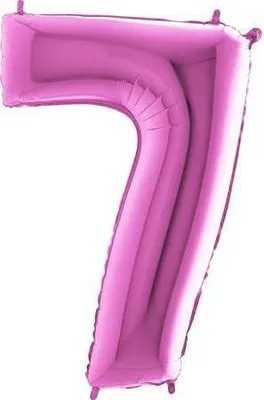 Obrázek produktu pro Nafukovací balónek číslo 7 růžový 102cm extra velký