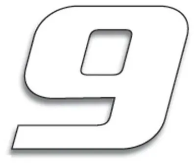 Produktbild von Rennnummern Weiss 9