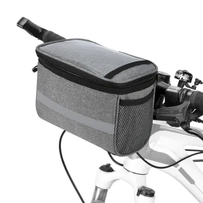 Produktbild von Radfahren Fahrrad Fahrrad Isolierte Fronttasche MTB Fahrradlenker Tasche Korb Packtasche Kuehltasche mit reflektierendem Streifen