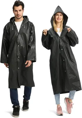 Produktbild von Opret 2 Stück Kinder Regenponcho mit Kapuze und Ärmeln