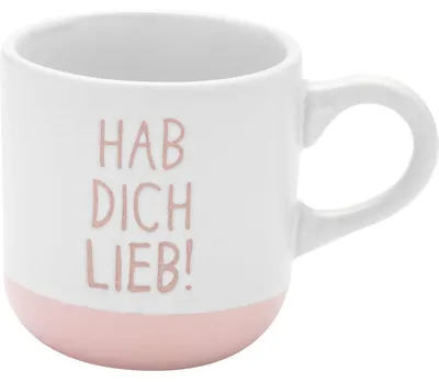 Espressotasse Motiv HDL, 10 cl, Steinzeug, matt rosa