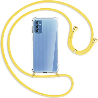 Produktbild von Handykette Backcover-Schutzhülle mit Band (Metall goldfarben) für Samsung Galaxy M52 5G (M526) - gelb