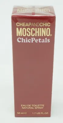 Obrázek produktu pro Moschino Cheap & Chic Chic Petals, Ženy, 50 ml, Nedoplnitelná lahvička, Sprej, ALCOHOL DENAT. (SD ALCOHOL 39C), PARFUM (FRAGRANCE), AQUA (WATER), ETHYLHEXYL METHOXYCINNAMATE,...