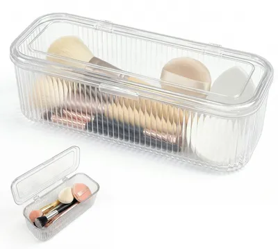 Produktbild von Transparenter Make-up-Pinselhalter mit Deckel