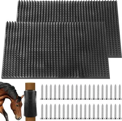 Zdjęcie produktu dla Zestaw szczotek do koni 360 x 300 mm, szczotka do masażu, czarna