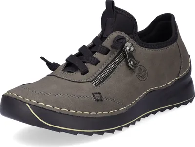 Immagine prodotto di Rieker Morbido scarpe da donna basse comode slip-on grigio tempo libero, numero di scarpe: 36 EU