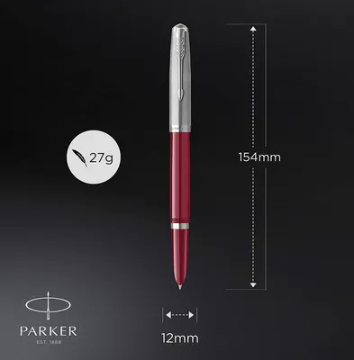 Produktbild von PARKER Füller 51 Burgundy C.C. schwarz F Geschenkbox
