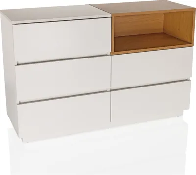 Produktbild von hjh LIVING Sideboard MELMO S Kommode Schrank Grifffräsung 76.0 x 120.0 x 40.0 cm