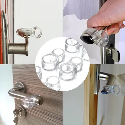 Produktbild von Transparente Türstopper - Schutz für Wände - Set von 12 - PVC