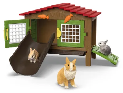 Produktbild von schleich FARM WORLD Kaninchenstall, Tier, Farm, Farm animals / farm toys, 3 Jahr(e), Mehrfarbig