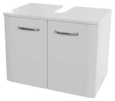 Obrázek produktu pro Podstavní skříňka pod umyvadlo Pelipal série 3006, model 3006.096017, přední část bílá, lesklá, šířka 60 cm - DODÁVÁ SE BEZ UMYVADLA A BATERIE