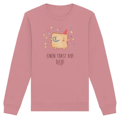 Produktbild von Mr. & Mrs. Panda Rundhals Sweatshirt Toast Party Größe XXL - Canyon Pink - Geschenk, für Freundin, Partner, Sweater, Pullover, Baumwoll, Valentinstag, Hochzeitstag, Pulli