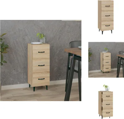 Immagine prodotto di vidaXL Credenza rovere Sonoma 34,5x34x90 cm materiale a base di legno - Credenze