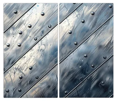 Produktbild von Spritzschutz Herdabdeckplatte Schneidebrett aus Glas Metallplatte 2-Teilig (60x52cm)